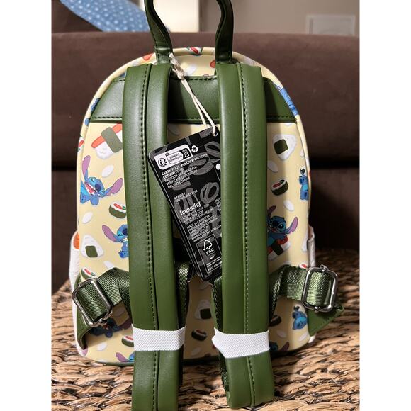 Loungefly Disney Lilo & Stitch Spam Musubi Stitch Mini Backpack Wallet - Picture 4 of 9